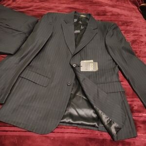 Elegant Dark Pinstripe Suit